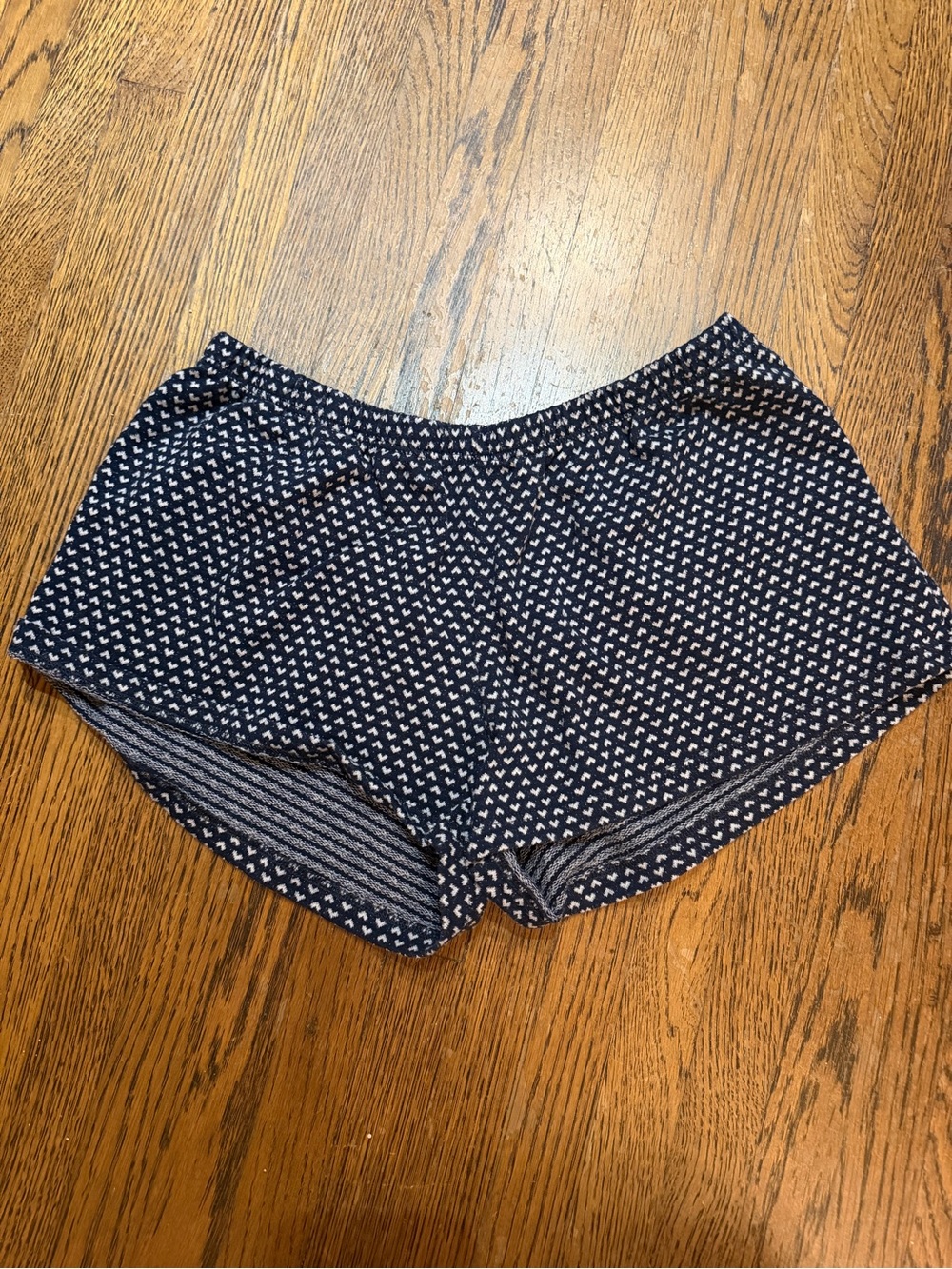 Brandy Melville Navy Blue Printed Athletic Lounge Shorts